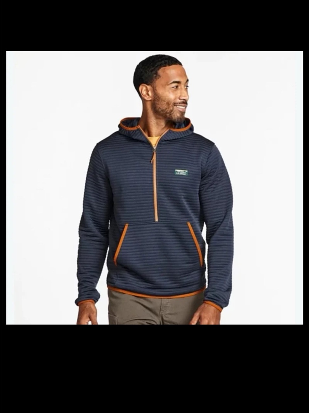 L.L. Bean Men's Airlight Knit Pullover Hoodie in Navy size Large